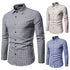 Men's Business Plaid Casual Long-sleeved Shirt