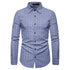 Men's Business Plaid Casual Long-sleeved Shirt
