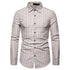 Men's Business Plaid Casual Long-sleeved Shirt