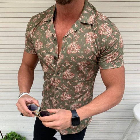 Men's Summer Cool 3D Printed Short Sleeved Shirt