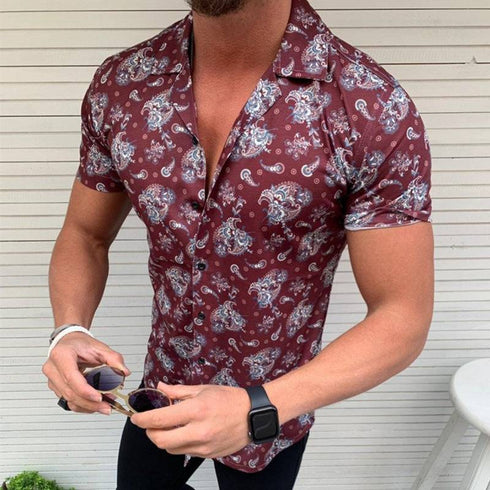 Men's Summer Cool 3D Printed Short Sleeved Shirt