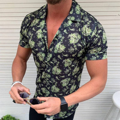 Men's Summer Cool 3D Printed Short Sleeved Shirt