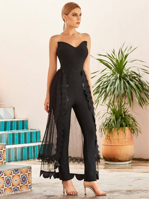 Fashion Women's Sexy Black Jumpsuit