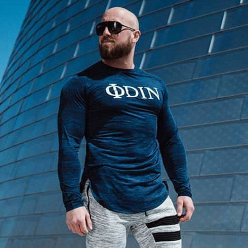 Men'S Tights Quick-Drying Round Neck Bottoming Shirt Outdoor Training Fitness