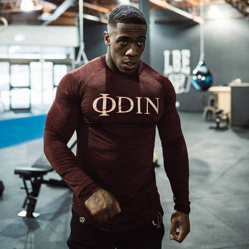 Men'S Tights Quick-Drying Round Neck Bottoming Shirt Outdoor Training Fitness