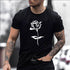 Men's Fashion Brand Rose Print T Shirt
