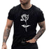 Men's Fashion Brand Rose Print T Shirt