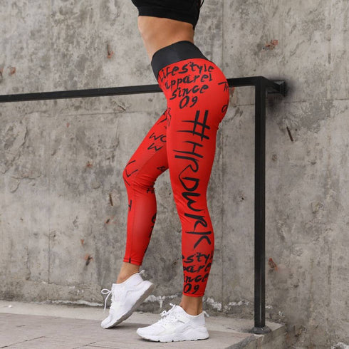 Print Fitness Nines Stretch Sports Boot Leggings