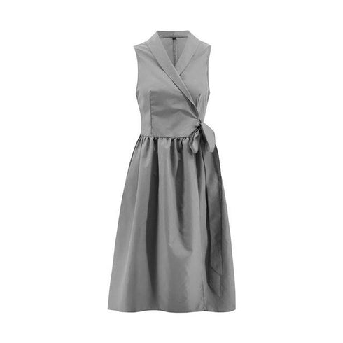 Women's Casual Sleeveless Belt Dress
