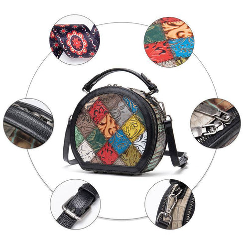 Genuine Leather Mini Handbag Retro Single Shoulder