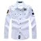 Fashion Embroidery Military Casual Long-Sleeved Shirt