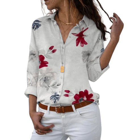Women's Printed All Match Slim Shirt
