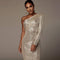One-shoulder Oblique Collar Wrapped Chest Evening Dress