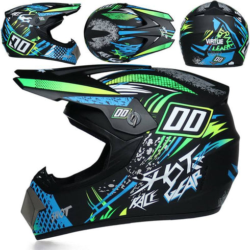 Small Off-road Helmet Racing Lightweight Mountain Full Face Helmet With Goggles