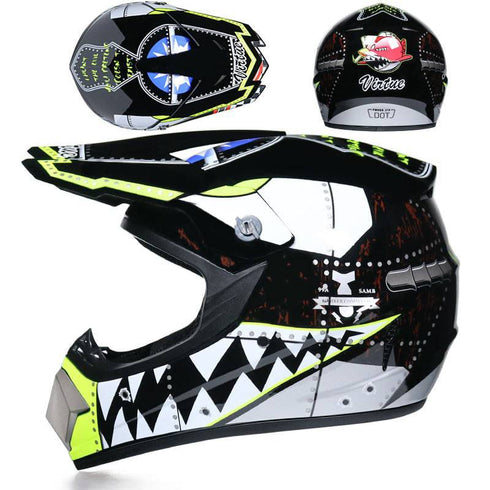Small Off-road Helmet Racing Lightweight Mountain Full Face Helmet With Goggles