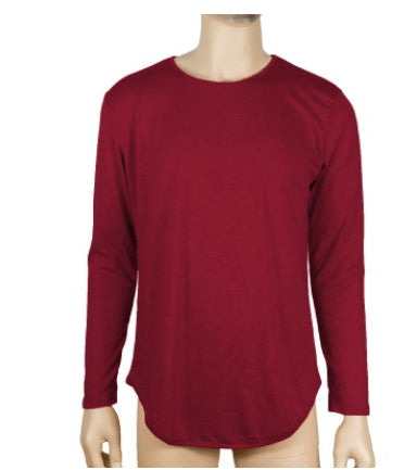 Men's T-shirt Top Solid Long Sleeve