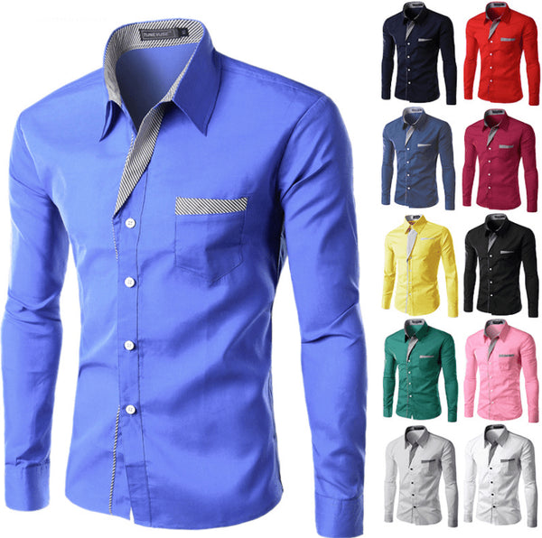Men's Simple Long Sleeve Shirt