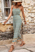 Bohemian Spaghetti Strap Low Back Jumpsuit - EsaModa