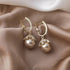 Earrings Female French Net Red 925 Silver Needle Pearl