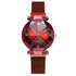 New Fashion Women Mesh Magnet Buckle Starry Sky Watch
