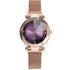 New Fashion Women Mesh Magnet Buckle Starry Sky Watch