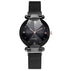 New Fashion Women Mesh Magnet Buckle Starry Sky Watch