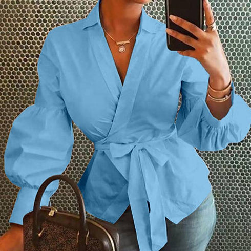 Women's Button Solid Color Shirt