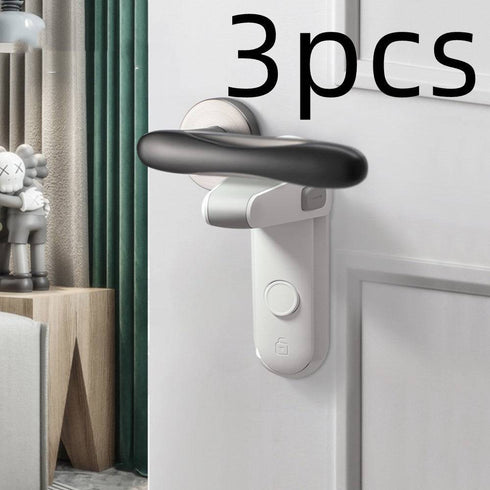 Children's Door Lever Lock Opening Artifact Anti-cat Anti-pet Room Easy To Install And Use
