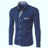 Striped Decoration Men's Shirts
