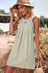 Pleated Sleeveless Mini Dress