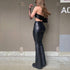Women's PU Leather High Waist Stretch Fashion Trousers Leggings