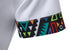 Men's Print Stitching Design Short Sleeve Button Shirt