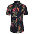 Men's Ethnic Style Floral Casual Men's Short Shirt