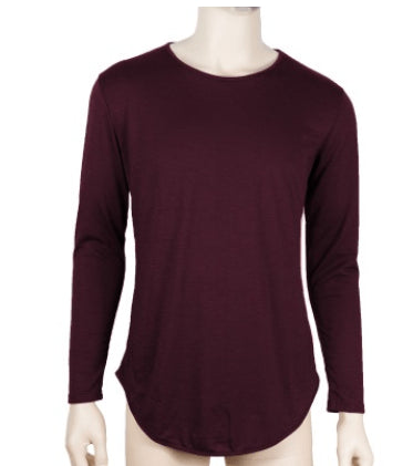 Men's T-shirt Top Solid Long Sleeve
