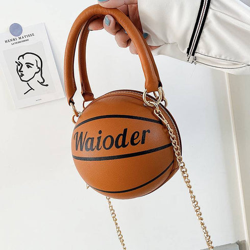 Basketball Shape Handbag Chain Shoulder