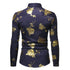 Men's bronzing long-sleeved shirt