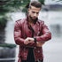 American fashion slim leather Men's jacket