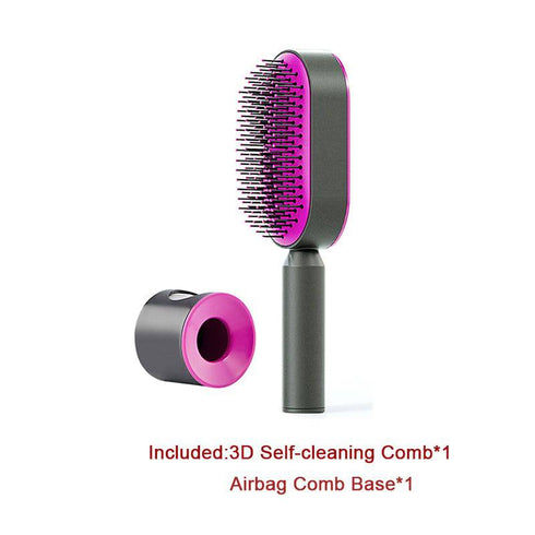 Hair Brush One-key Cleaning Hair Loss Airbag Massage Scalp Comb Anti-Static