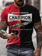 Men's Printed 3d T-Shirt Macho Casual Sports Short Sleeve
