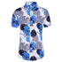Men's Ethnic Style Floral Casual Men's Short Shirt