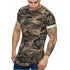 Men's T-shirt Camouflage Gradient Printing Casual Short Sleeve