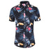 Men's Ethnic Style Floral Casual Men's Short Shirt