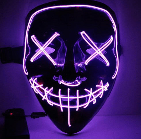 Black V Halloween Horror Glowing Mask - EsaModa