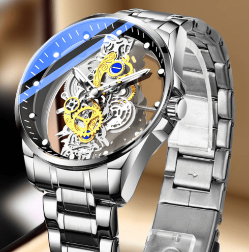 Men's Watch Skeleton Automatic Quartz
