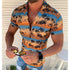 Short Sleeve Shirt Beach Casual Print Lapel Shirt