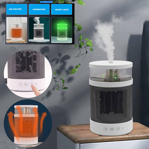 Electric Warmer Heating Fans Colorful 400ML Air Humidifier