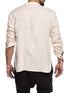 Cotton Linen Men's Long Sleeve Shirt
