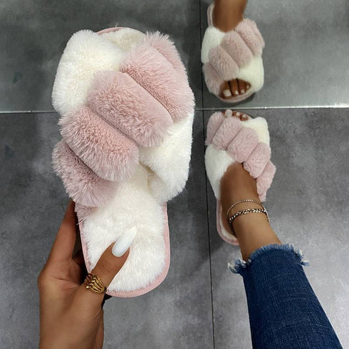 Furry Slippers New Autumn And Winter Indoor