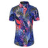 Men's Ethnic Style Floral Casual Men's Short Shirt