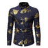 Men's bronzing long-sleeved shirt